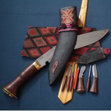 10" Gonjawal Kukri horn/wooden handle